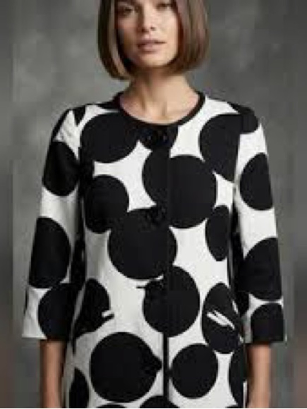 Maggy London Black and White Polka Dot Blazer